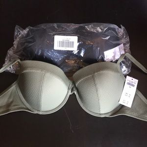 Abercrombie army green push up bikini top